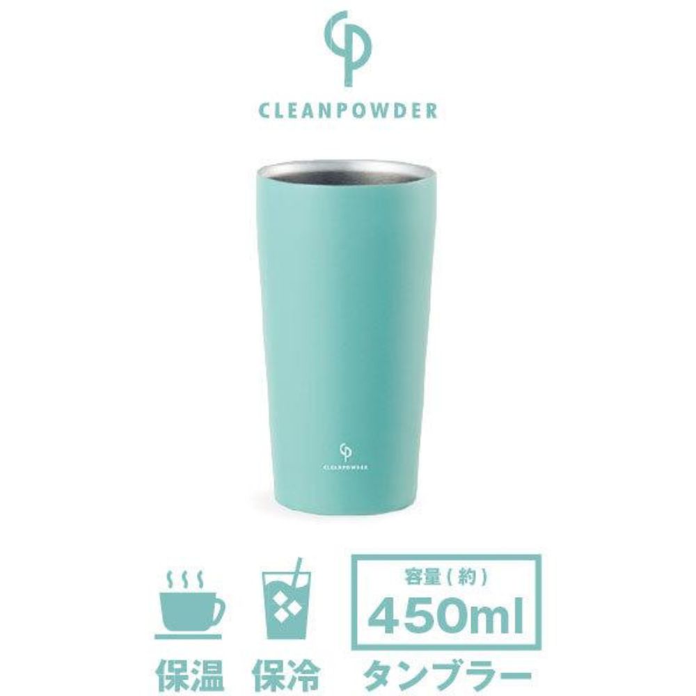 不銹鋼真空保溫杯 | 450ML | 薄荷綠色 | 日本KAKUSEE | CLE-03M